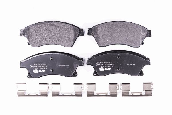 Jeu de 4 plaquettes de frein | HELLA PAGID