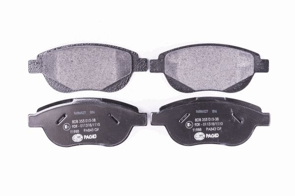 Jeu de 4 plaquettes de frein | HELLA PAGID