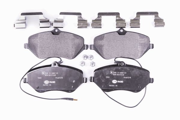 Jeu de 4 plaquettes de frein | HELLA PAGID