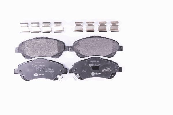 Jeu de 4 plaquettes de frein | HELLA PAGID