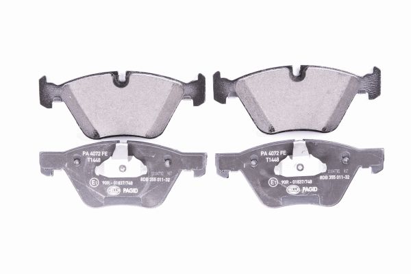 Jeu de 4 plaquettes de frein | HELLA PAGID