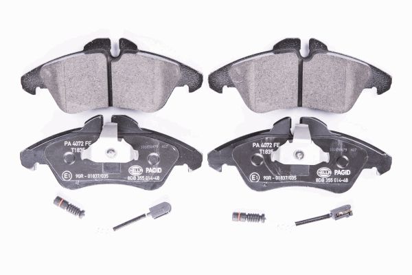 Jeu de 4 plaquettes de frein | HELLA PAGID