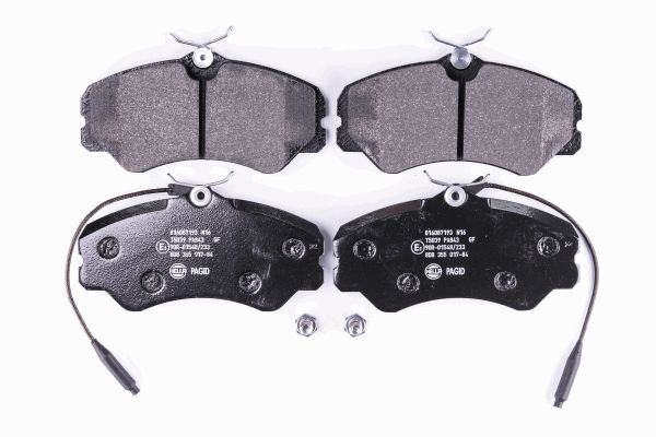 Jeu de 4 plaquettes de frein | HELLA PAGID