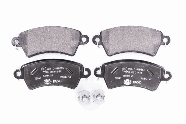 Jeu de 4 plaquettes de frein | HELLA PAGID