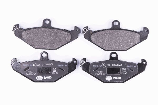 Jeu de 4 plaquettes de frein | HELLA PAGID