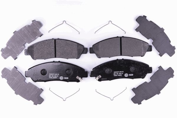 Jeu de 4 plaquettes de frein | HELLA PAGID