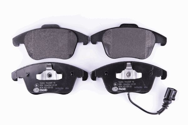 Jeu de 4 plaquettes de frein | HELLA PAGID