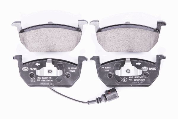 Jeu de 4 plaquettes de frein | HELLA PAGID