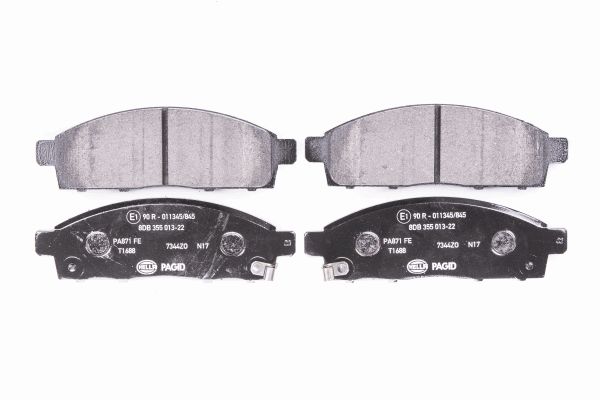 Jeu de 4 plaquettes de frein | HELLA PAGID