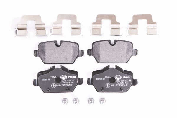 Jeu de 4 plaquettes de frein | HELLA PAGID