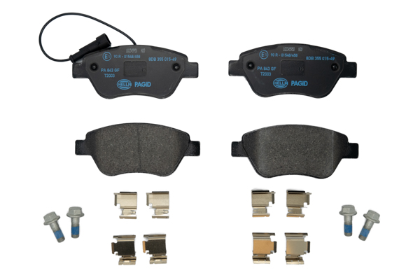 Jeu de 4 plaquettes de frein | HELLA PAGID