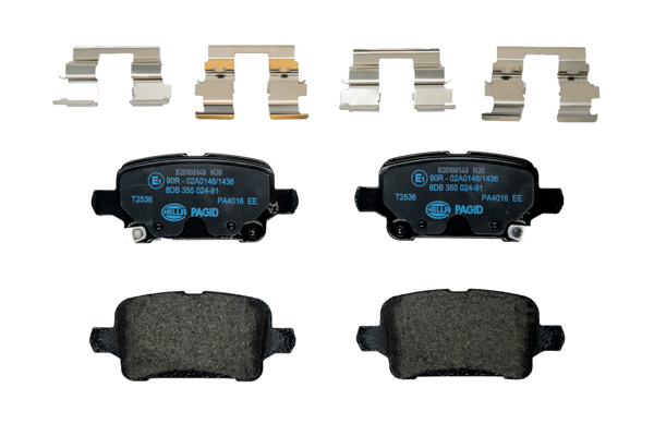 Jeu de 4 plaquettes de frein | HELLA PAGID