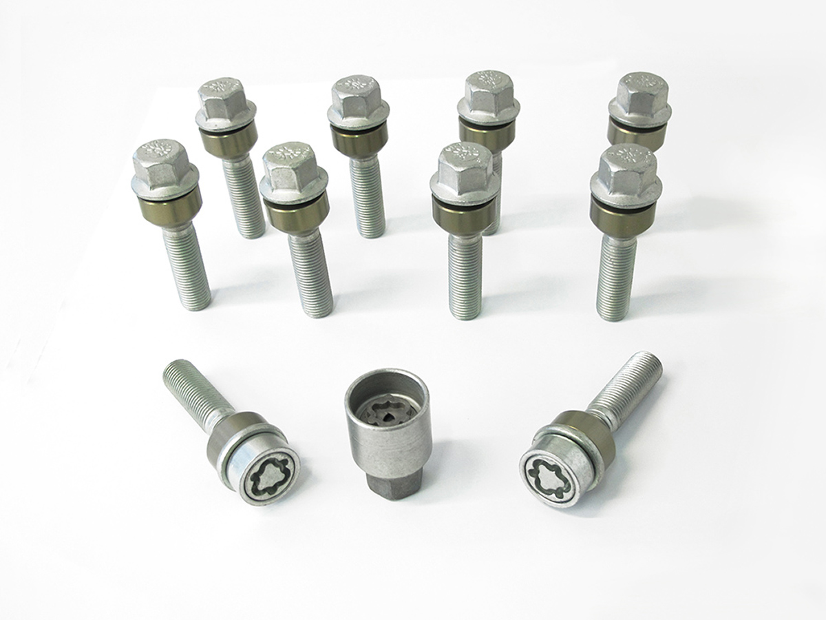 Vis de roue Radschraube M14x1,5 Flachbund mit beweglichem Kugelkonus R14 | HR