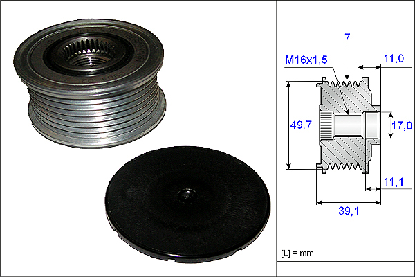 Poulie roue libre, alternateur | INA