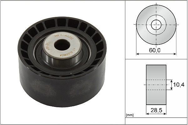Poulie renvoi/transmission, courroie de distribution | INA