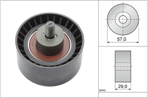 Poulie renvoi/transmission, courroie de distribution | INA