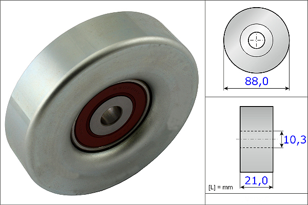 Poulie renvoi/transmission, courroie trapézoïdale à nervures | INA