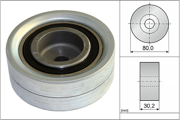 Poulie renvoi/transmission, courroie de distribution | INA