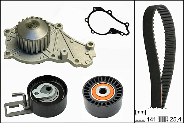 Pompe à eau + kit de courroie de distribution | INA