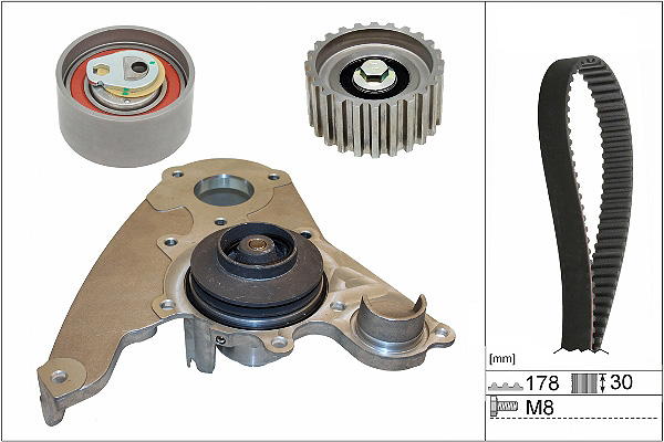 Pompe à eau + kit de courroie de distribution | INA