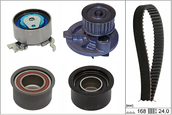 Pompe à eau + kit de courroie de distribution | INA