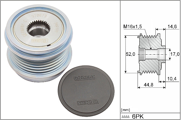 Poulie roue libre, alternateur | INA