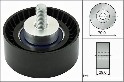 Image du produit pour Poulie renvoi/transmission, courroie trapézoïdale à nervures