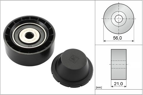 Image du produit pour Poulie renvoi/transmission, courroie trapézoïdale à nervures