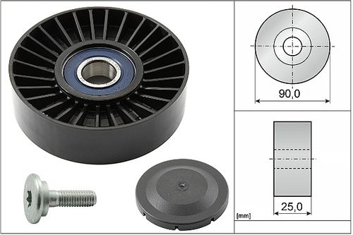 Image du produit pour Poulie renvoi/transmission, courroie trapézoïdale à nervures