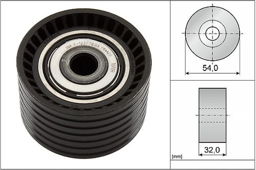Image du produit pour Poulie renvoi/transmission, courroie de distribution