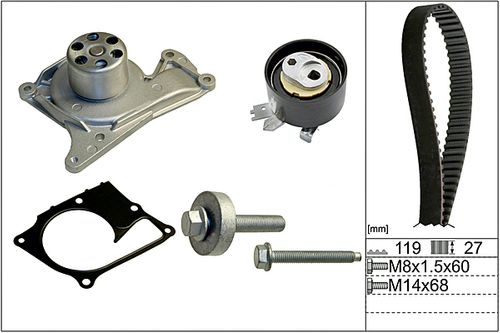 Image du produit pour Pompe à eau + kit de courroie de distribution