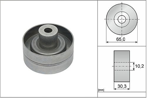 Image du produit pour Poulie renvoi/transmission, courroie trapézoïdale à nervures