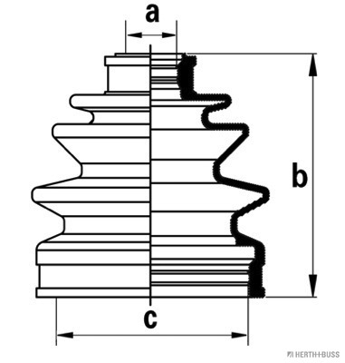 Jeu de joints-soufflets, arbre de commande | HERTH+BUSS JAKOPARTS
