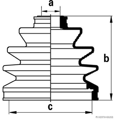 Jeu de joints-soufflets, arbre de commande | HERTH+BUSS JAKOPARTS