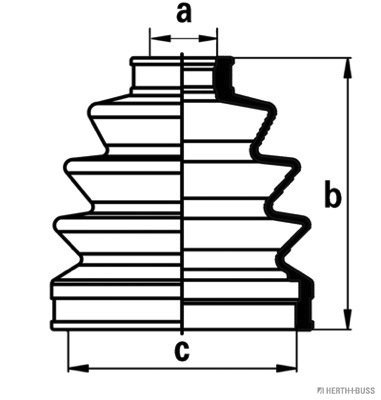 Jeu de joints-soufflets, arbre de commande | HERTH+BUSS JAKOPARTS