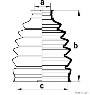 Jeu de joints-soufflets, arbre de commande | HERTH+BUSS JAKOPARTS