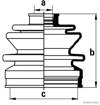Jeu de joints-soufflets, arbre de commande | HERTH+BUSS JAKOPARTS