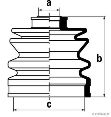 Jeu de joints-soufflets, arbre de commande | HERTH+BUSS JAKOPARTS