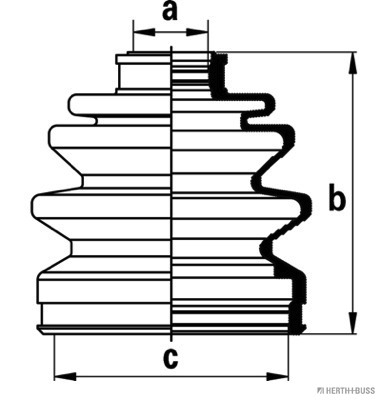 Jeu de joints-soufflets, arbre de commande | HERTH+BUSS JAKOPARTS