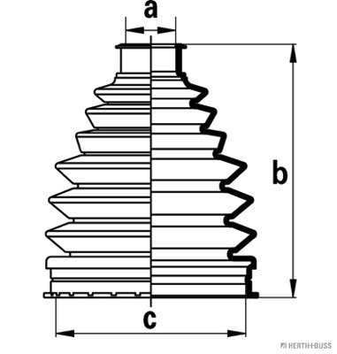 Jeu de joints-soufflets, arbre de commande | HERTH+BUSS JAKOPARTS