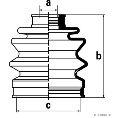 Jeu de joints-soufflets, arbre de commande | HERTH+BUSS JAKOPARTS