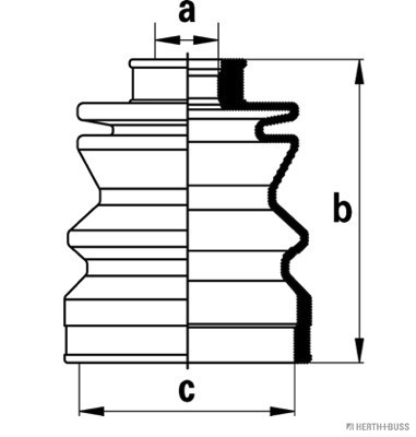 Jeu de joints-soufflets, arbre de commande | HERTH+BUSS JAKOPARTS