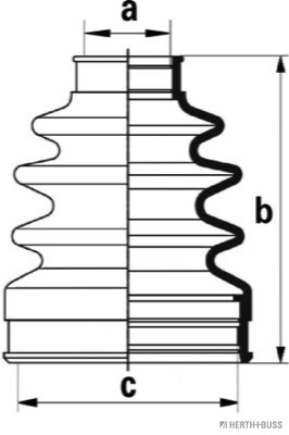 Jeu de joints-soufflets, arbre de commande | HERTH+BUSS JAKOPARTS
