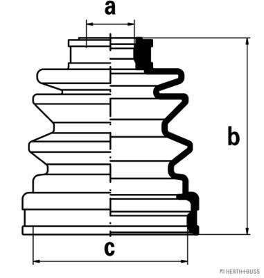Jeu de joints-soufflets, arbre de commande | HERTH+BUSS JAKOPARTS