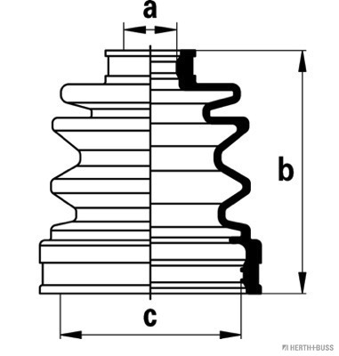 Jeu de joints-soufflets, arbre de commande | HERTH+BUSS JAKOPARTS