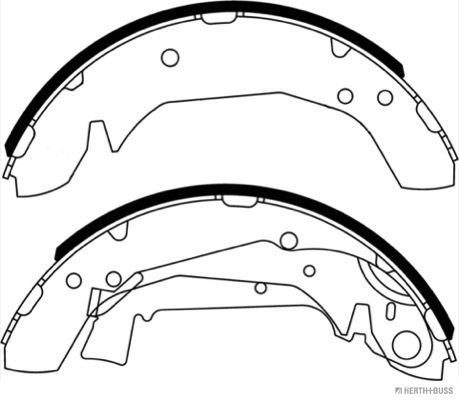 Jeu de mâchoires de frein | HERTH+BUSS JAKOPARTS