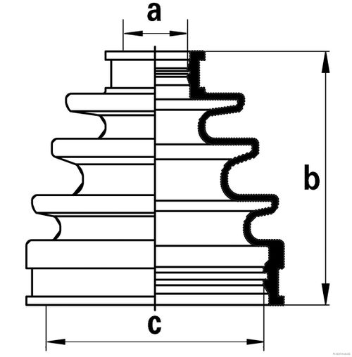 Image du produit pour Jeu de joints-soufflets, arbre de commande