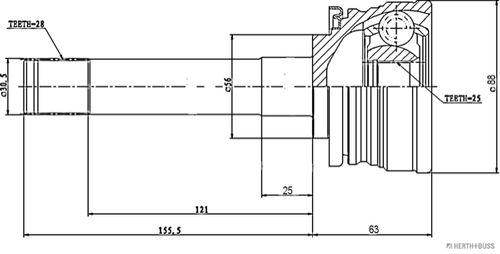 Image du produit pour Jeu de joints, arbre de transmission