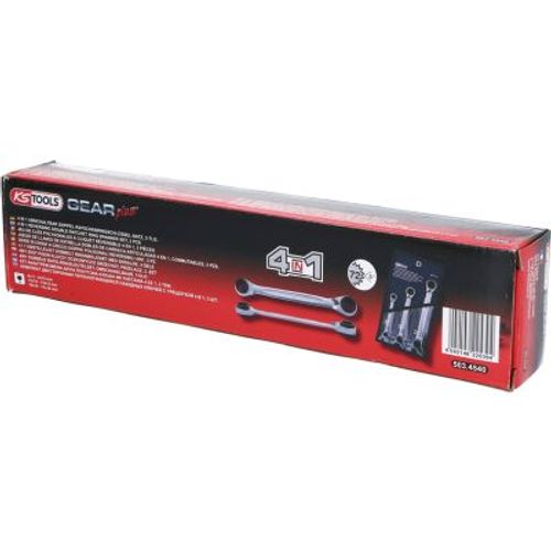 Image du produit pour Kit de clés polygonales doubles à cliquets