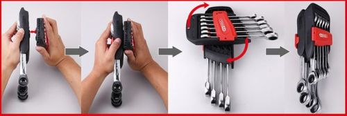 Image du produit pour Kit de clés à fourche et polygonale à cliquet